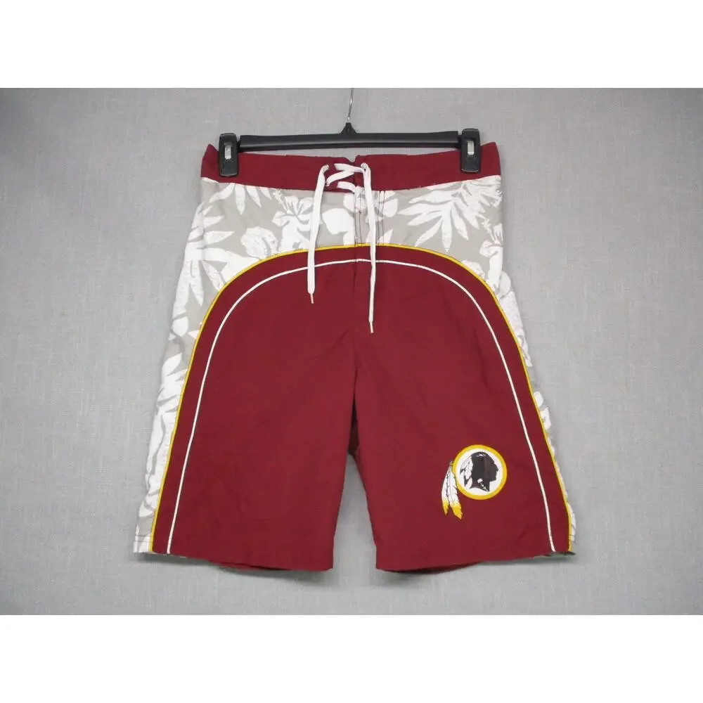 NFL Team Apparel Vintage Logo Floral Boardshorts Shorts Mens Size Large 16-18